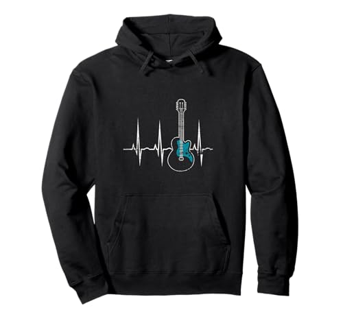 Heartbeat Guitarist Guitar Pullover Hoodie