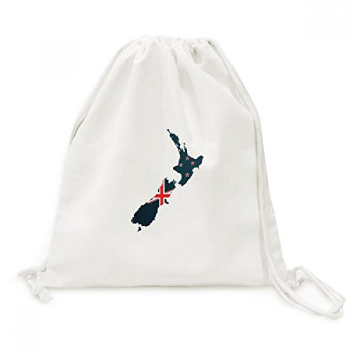 Carte Nouvelle-Zélande Toile Drawstring Backpack pour voyageur organisé