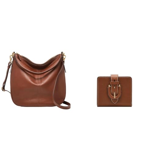 Sac en cuir marron et son portefeuille assorti : le coffret cadeau id&eacute;al pour femme active
