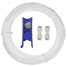 Sovol PTFE Tube 2.5mm ID 4mm OD, Length 5M/16.4ft, with 2 Couplers & Tubing Cutter for Bambu lab X1/ X1C/ P1P/ P1S/ A1/ A1 Mini, Prusa MMU3, Creality K1 Max/Ender 3 V3 & Direct Drive 3D Printer, White