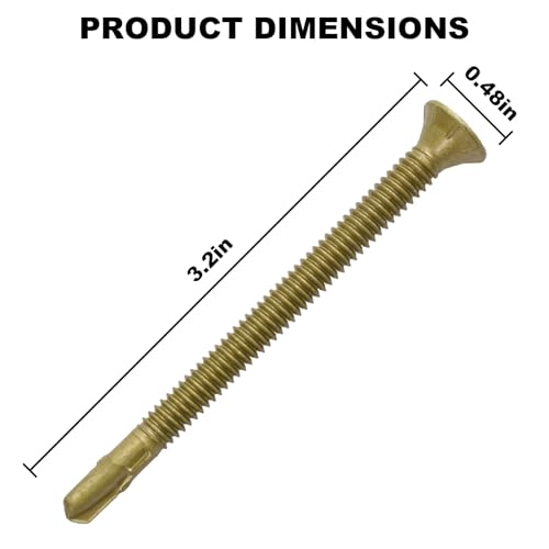 #14 x 3-1/4 Tornillos autoperforantes Torx para metal y madera miniatura 2
