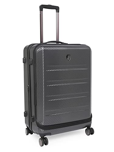 Heys Ez Access 2.0 Range Charcoal Color Hard Medium Luggage, Silver, 24", Ez Access #TOP1