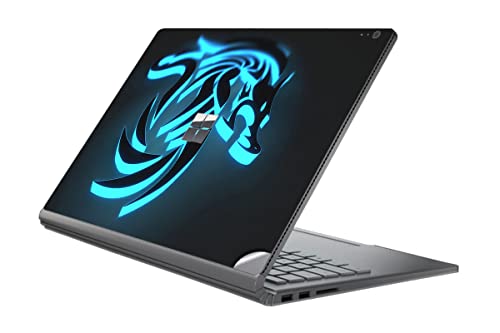 Image of GADGETS WRAP Printed Vinyl Top Only Skin Sticker Decal for Microsoft Surface Book - Blue Logo