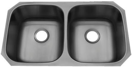 CI LE-191A 18 Gauge Victoria Stainless Steel 50-50 Double Bowl Sink