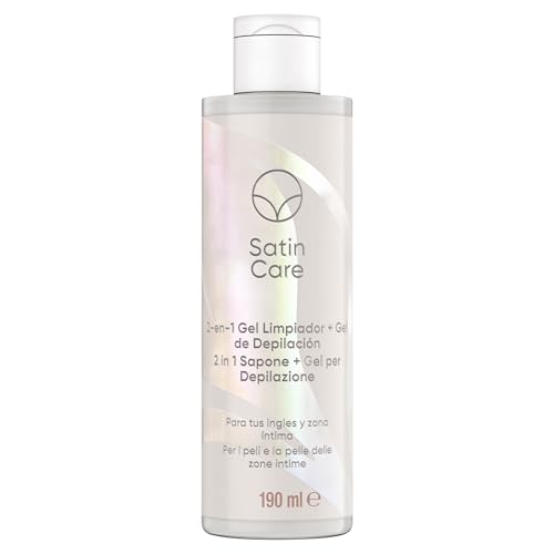 Satin Care Gel per Pulizia e Rasatura Donna, Sapone e Gel per Depilazione Donna 2 in 1, Per i Peli e la Pelle delle Zone Intime 190 ml