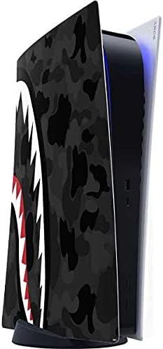 Skinit Decal Gaming Skin Compatible with PS5 Digital Edition Console - Shark Teeth Grey Street Camo Design