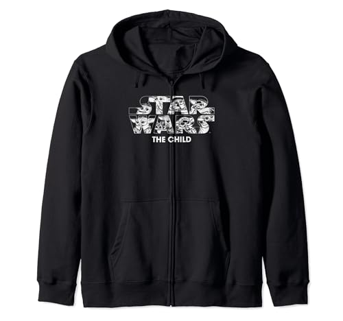 Grogu Star Wars sweat zippé avec capuche imprimés graphiques multiples The Child