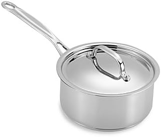 Cuisinart Chefs Classic Stainless Steel Mirror Finish Exterior 1 1/2-Quart Saucepan with Lid, Handle Is Wide And Easy To Grip