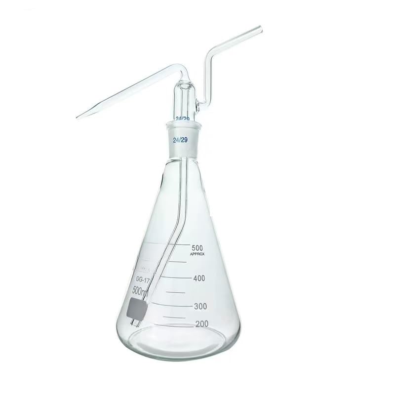 kolba laboratoryjna, Butelka do mycia stożka o pojemności 500 ml ze szkła borokrzemowego. Trójkątne standardowe czyszczenie laboratoryjne jamy ustnej(No Rubber Ball)