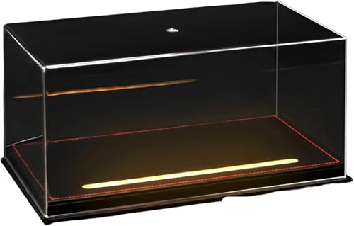 DancJulieLED付き収納ケース ミニカー展示 アクリルケース LED 1/24スケール 模型 ショーケース USBライト付き 車模型 フィギュア 完成品 防塵 オシャレ 透明 アクリルボックス 一体型 レザーベース 模型収納 フィギュア収納 展示ス