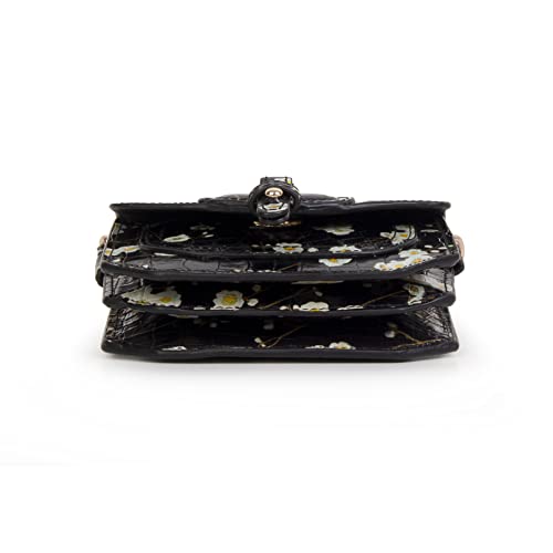 Sac Mini Tiny Emelyne noir fleurs pour s'encombrer moins tout en restant chic