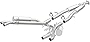 MagnaFlow Cat-Back Performance Exhaust System 19405 - Competition Series, Stainless Steel 2.5in Main Piping, Quad Split Rear Exit, Satin Muffler Finish - Stinger Performance Exhaust Kit