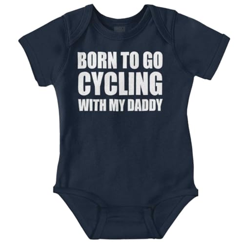Brisco Brands Born To Go Cycling With My Daddy Baby Romper B