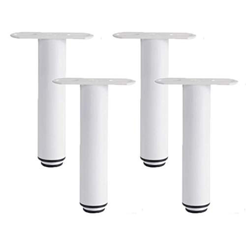 LMZJLU 4 Pies para Muebles Regulables Patas para Muebles Patas Somier Graduables Patas para Muebles Cilíndrico Telescópico en Forma de T Patas para Somier Accesorios de Armazón de Cama(white18cm)