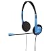 Produktbild Hama HS-101 Kopfbügel Kopfhörer mit Mikrofon, Stereo, Anschluss 2 x Jack 3,5 mm, blau