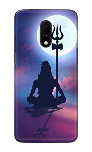 Image of Printed Hard Back Cover Case for OnePlus 6T | OnePlus 7 Back Cover (Lord Shiva) -702