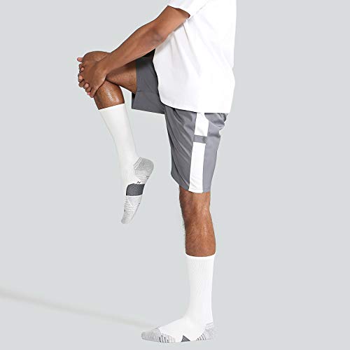 Wander 6 Pairs Men's Athletic Run Cushion Over-The-Calf Tube Socks (6 Pairs White Grey, L:shoe Size:9-12) #TOP4