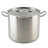 Winware Stainless 20-Quart Steel Stock Pot with Cover