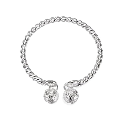 Bracelet torsadé double cloche fini les bijoux fragiles ternes