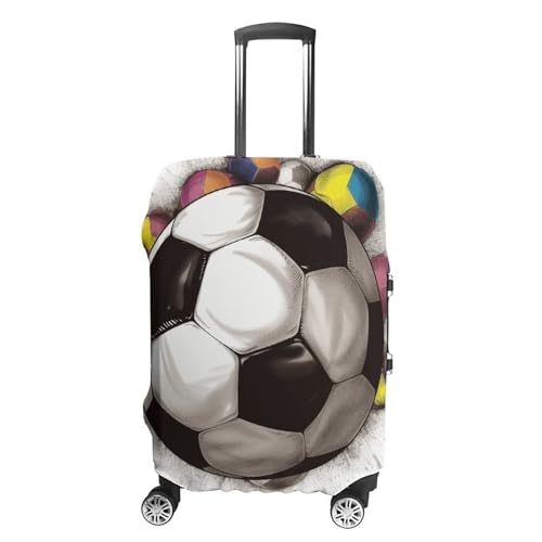 Soccer Drawing Luggage Cover Washable Elastic Suitcase Cover, Anti Scratch Personalized Suitcase Protectors, Fashion Baggage Covers For Travel