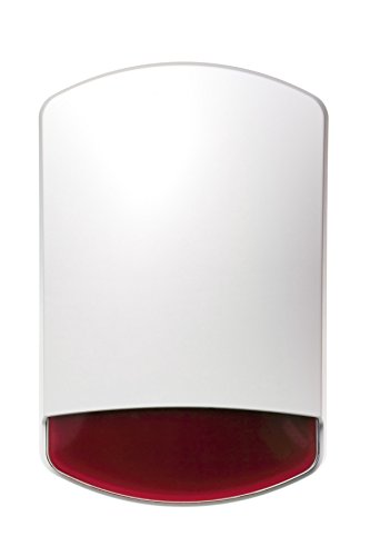 LUPUSEC Außensirene V2, IP54, 110dB sorgen für Aufmerksamkeit in der Nachbarschaft, mit Blitzlicht, über Zentrale einstellbar, Batterie- oder Netzteilbetrieb, 12033, Weiß