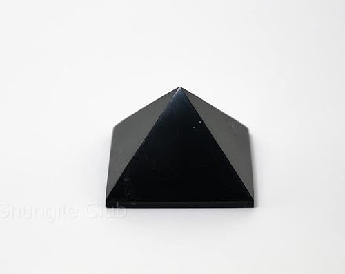 Vista 2 de Shungite Club Pirámide de Shungite pulida de 2.0 in (2 pulgadas), protección de piedras preciosas para decoración del hogar, regalo curativo, piedra