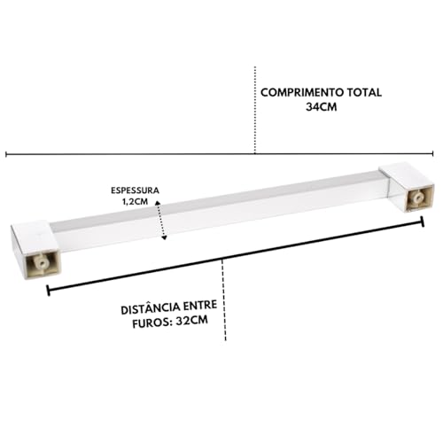 Kit 4 Puxador Alumínio Móveis Gaveta Armário Cozinha 320mm