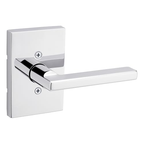 Poignée de porte factice rectangulaire avec levier réversible en chrome