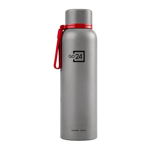 Image of Water Bottle 700ml Stainless Steel | Hot & Cold Flask | ISI Certified Steel Bottle | Three Layer Insulation | Leakproof for Home, Office | 1-Year Warranty | Naruto | Grey - Itachi