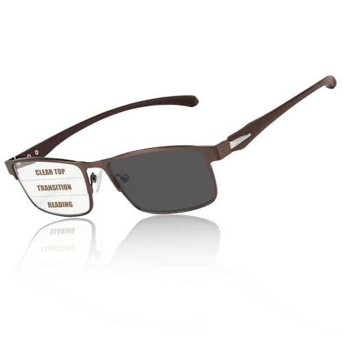 Image of Photochromic Progressive Multifocus Reading Glasses Men Transition Blue Light Blocking Multifocal Computer Readers