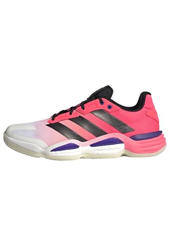 adidas Hombre Stabil 16 Indoor Shoes, Solar Turbo/Trace Grey Met./Core Black, 43 1/3 EU