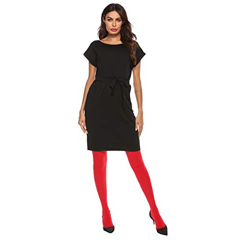 Image of MANZI Tights for Women Solid Color Pantyhose Colored Semi Opaque Footed Tights Soft Stretch High Waist Stockings 70 Denier