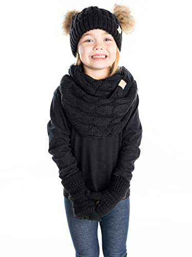Image of Funky Junque Matching Sets Kids Beanie Hat Scarf Texting Gloves Bundle Girls Boys Toddler