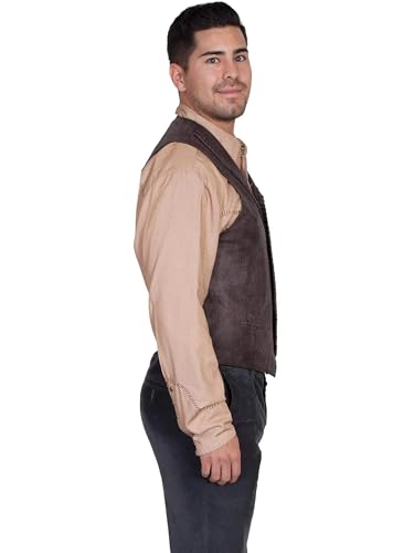 Image of Scully Men's Whipstitch Lamb Leather Vest - 206-171