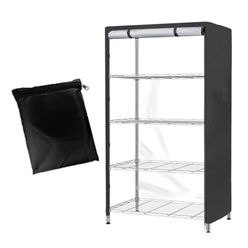 LfrXtra Home - Fundas de tela Oxford impermeables para estantes de almacenamiento de 91.4 x 45.7 x 182.9 cm, para interiores y exteriores, cocina