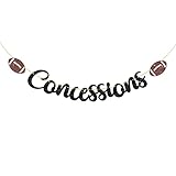 Halawawa Concessions Banner, Football Banner for Kids Men Boys Birthday Party Decoration, Sports The