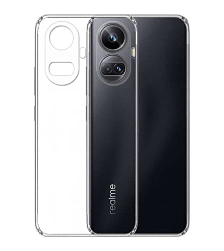 Image of Transparent Soft Silicone TPU Flexible Back Cover Compatible with Realme 10 Pro+ 5G / Realme 10 Pro Plus