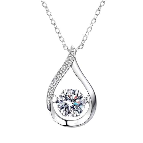 1 Carat Diamond Necklace for Women, Round Cut Solitaire Pendant Bridal Jewelry, Gift for Her, IGI Certified Lab Grown Diamond Pendant Necklace