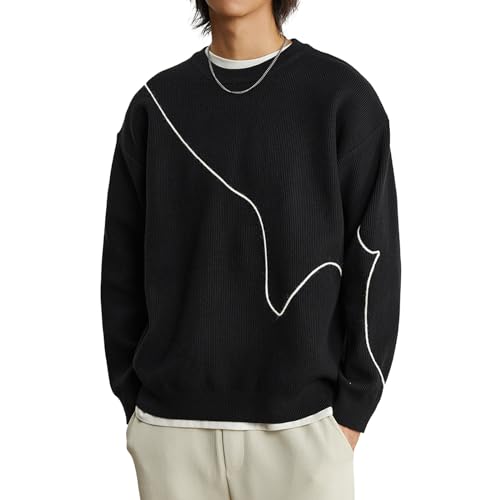 Pull à rayures verticales pour hommes pour valoriser la carrure