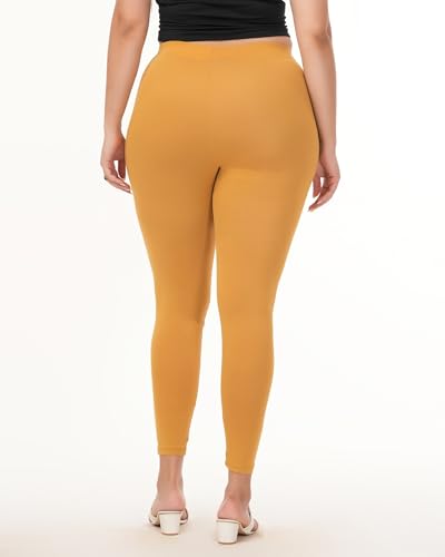 Image of Loveit Womens Solid Viscose Slim Fit Ankle Length Leggings