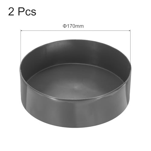 Image of uxcell 2pcs Rubber End Caps 170mm(6.7 Inch) ID Vinyl Round Tube Bolt Cap Cover Screw Thread Protectors Dark Grey, 50mm Height