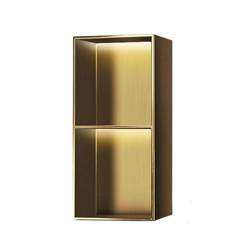 SDdPulse Shower Niche Recessed Shower Niche No Tile Needed Wall Niche Double Shelves Bathroom Organizer Accessories Shelf Brushed