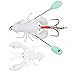 OUKENS Fishing Lures, PVC Lifelike Artificial Crayfish Shape Fishing Bait 3.7in, Sea Fishing Accessory for Freshwater and Saltwater(60g-White)