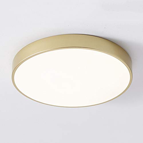Plafonnier LED encastre eclairage interieur salon chambre 50cm or