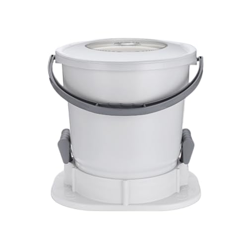 RUNCAN 全手動ウォッシャー 手動脱水機 小型 洗濯機 手回しポータブル洗濯機 衣類乾燥機 グッズ 洗濯 出張/旅行 キャンプ 自動運転ツアー (ホワイト)