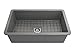 BOCCHI Sotto Dual-Mount Fireclay 32 in. Single Bowl Kitchen Sink with Protective Bottom Grid and Strainer in Matte Gray