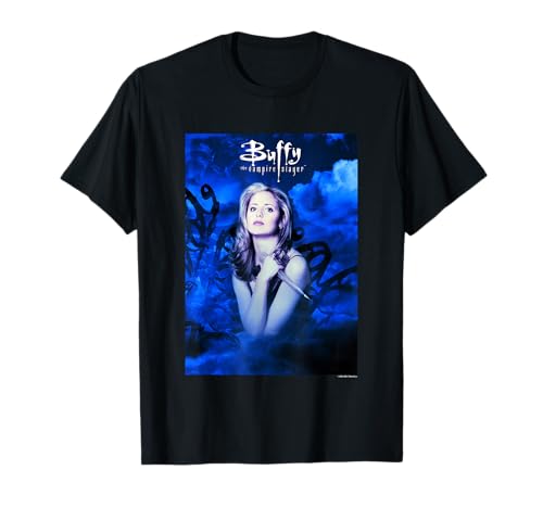 Buffy The Vampire Slayer Vintage Blue Buffy Summers Portrait T-Shirt