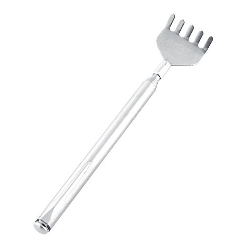 Garden Of Arts Stainless Steel Pen Shaped Telescopic Back Body Itch Back Scratcher Handheld Massager, Silver Garden Of Arts Stainless Steel Pen Shaped Telescopic Back Body Itch Back Scratcher Handheld Massager, Silver