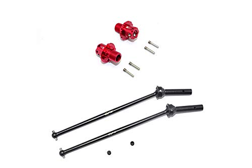 Aluminum Rear CVD Drive Shaft + 13mm Hex for Arrma 1:8 KRATON 6S / OUTCAST 6S / NOTORIOUS 6S / KRATON 6S V5 / NOTORIOUS 6S V5 Upgrade Parts -10Pc Set Red
