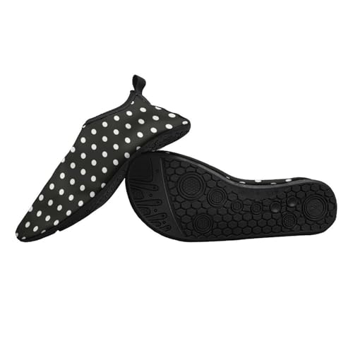 White Black Polka Dot Water Shoes Outdoor Beach Swimming Aqua Socks Barefoot Shoes2